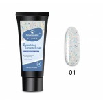 PolyGel UV /LED pentru unghii false FSM Sparkling Powder Gel 30 ML - 01SPK Alb cu Reflexii PolyGel UV /LED pentru unghii false FSM Sparkling Powder Gel 30 ML - 01SPK Alb cu Reflexii